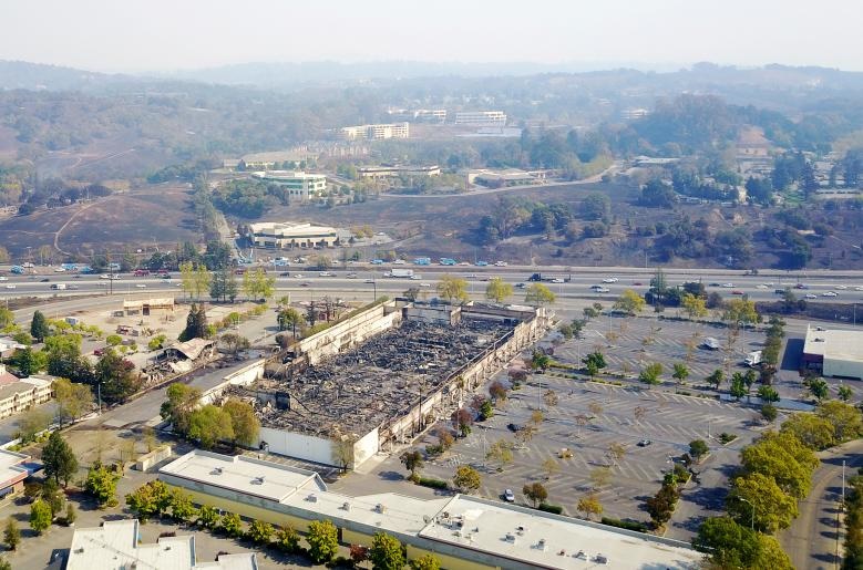 تصاویر هوایی از خسارت‌های آتش‌سوزی در کالیفرنیا